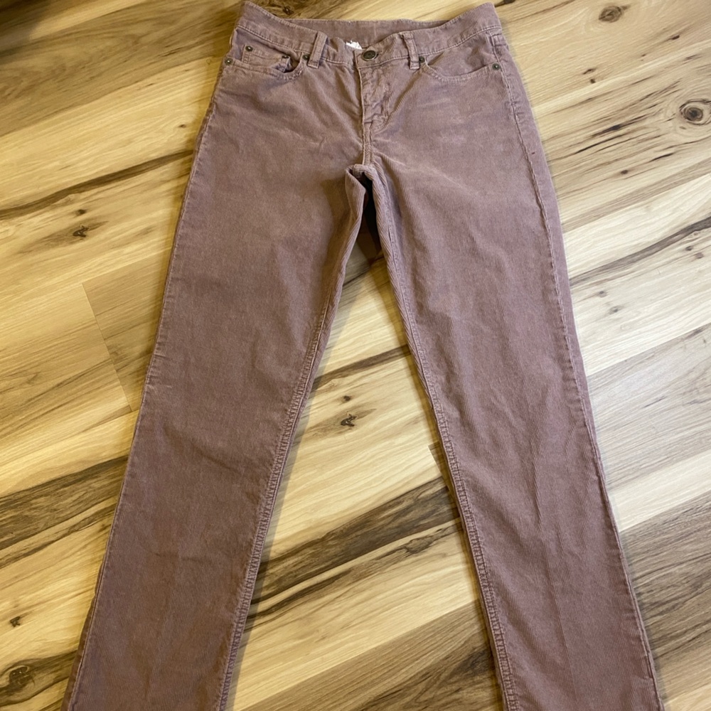 J.Crew City Fit Corduroy‎ Pants Womens 28S Mauve Pink Straight Leg 100% Cotton